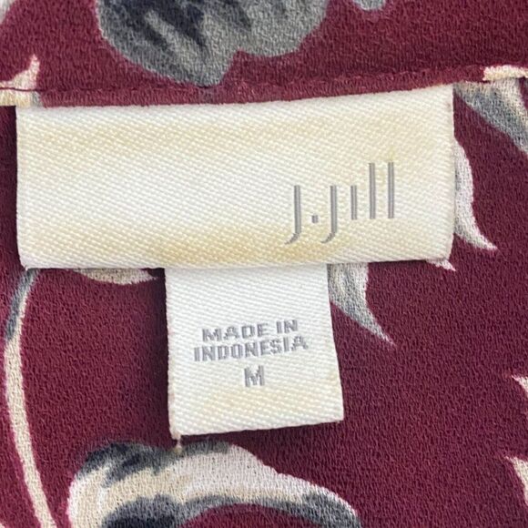 J.Jill Long Sleeve Button Front Blouse Size Medium - Picture 6 of 7